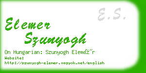 elemer szunyogh business card